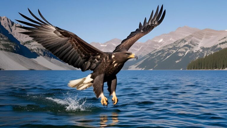 Black Eagles Are Capable of Spotting Small Fish with Great Ease